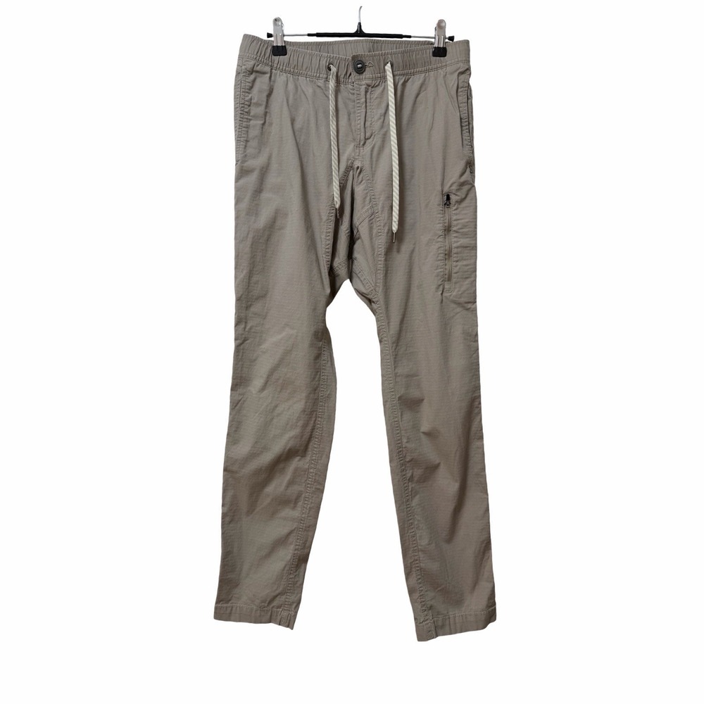 Vuori Mens Ripstop Drawstring Climber Pants Size S Gray Stretch Travel Hiking
